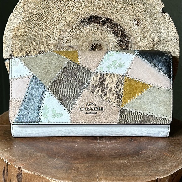 Coach Handbags - *VERY RARE* COACH Trifold Wallet With Patchwork